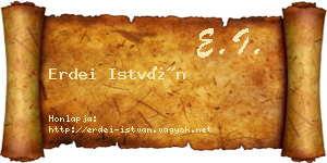 Erdei István névjegykártya